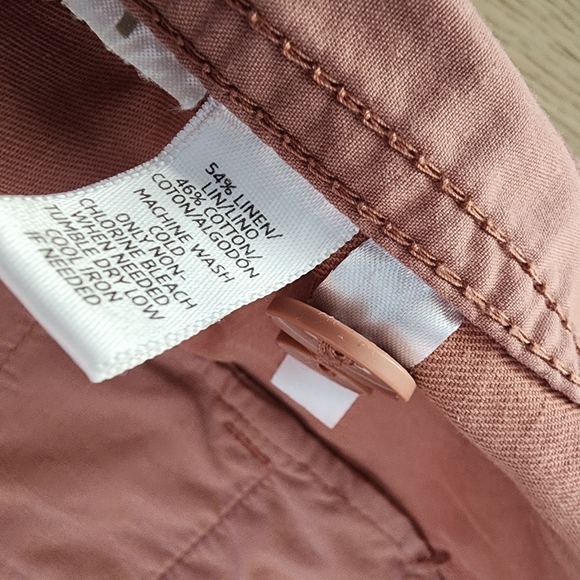 Loft Linen Cotton Shorts in Color Clay - Picture 5 of 5